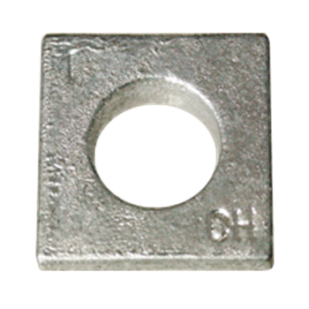 1-1/8" Square Beveled Malleable Washer Plain (80/Bulk Qty.) | AFT Fasteners